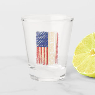 Best Dad Ever US American Flag Gifts for Father's  Shot Glass