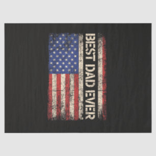 Best Dad Ever US American Flag Gifts for Father's  Tissue Paper