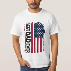 Best Dad Ever Us Flag Fathers Day, Ever Cool Mens T-Shirt