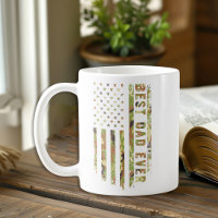 Best Dad Ever US Patriot Camouflage American Flag