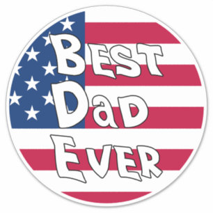 Best Dad Ever USA Flag