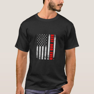 Best Dad Ever USA Flag American 1st Time Daddy Fat T-Shirt