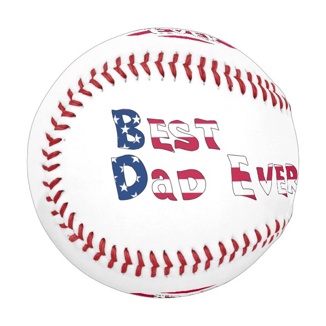 Best Dad Ever USA Flag Baseball (Front Left)