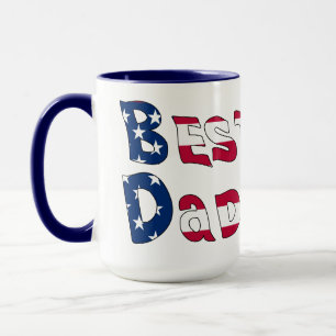 Best Dad Ever USA Flag Mug