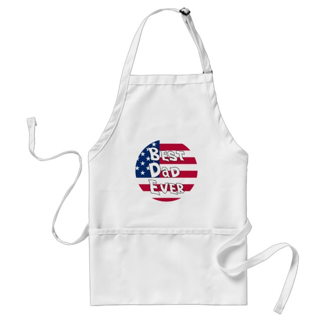 Best Dad Ever USA Flag Standard Apron (Front)