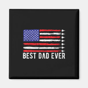 Best Dad Ever Usa Flag Veterans Day Partiotic 4th Magnet