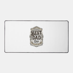 Best Dad Ever Vintage Engraving T-Shirt Design_1 Desk Mat