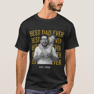 Best Dad Ever Vintage Photo Father's Day Custom T-Shirt