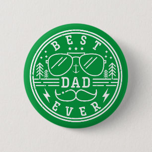 Best Dad Ever Vintage Retro Father's Day Logo 6 Cm Round Badge