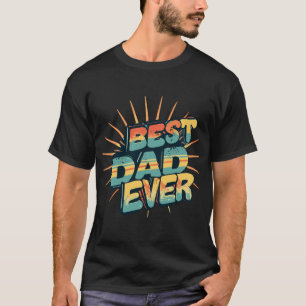 Best Dad Ever Vintage retro sunset T-Shirt