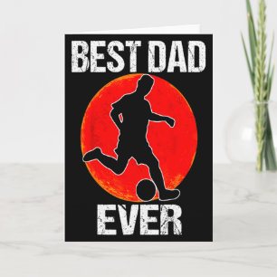 Best Dad Ever Vintage Soccer Dad Papa Father 2021 Card