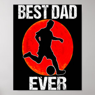 Best Dad Ever Vintage Soccer Dad Papa Father 2021 Poster
