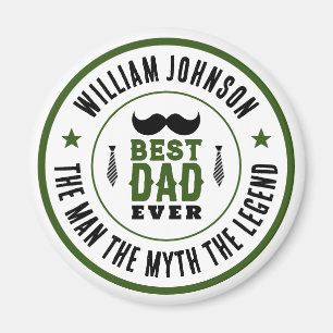 Best Dad Ever Vintage Western Country Father's Day Magnet