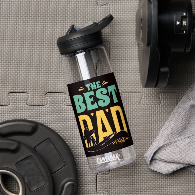 Best Dad Ever Water Bottle (Gym (Rotated))