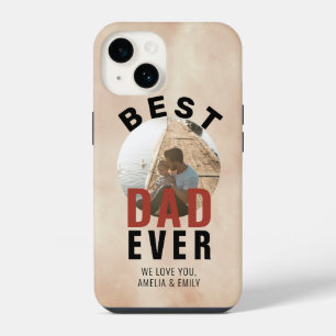 Best Dad Ever Watercolor Father`s Day Photo iPhone 14 Case