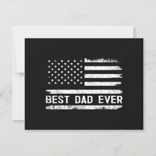 Best Dad Ever with US American Flag Gifts Fathers Save The Date