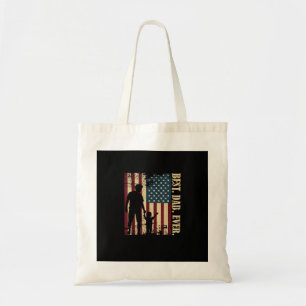 Best Dad Ever With Us American Flag Vintage For Fa Tote Bag