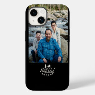 Best Dad Ever Wood Adventure Custom Photo iPhone 14 Case