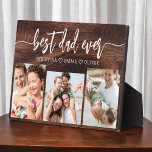 Best Dad Ever Wood - Father's Day Photo Collage Plaque<br><div class="desc">Celebrate your dad with the "Best Dad Ever" Father's Day Photo Collage Plaque, a heartfelt tribute to the man who means the world to you. This beautifully crafted plaque features a high-quality, customisable photo collage, allowing you to showcase cherished memories and special moments. The collage is elegantly arranged around the...</div>