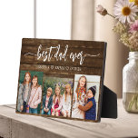 Best Dad Ever - Wood Father's Day Photo Collage Plaque<br><div class="desc">Celebrate your dad with the "Best Dad Ever" Father's Day Photo Collage Plaque, a heartfelt tribute to the man who means the world to you. This beautifully crafted plaque features a high-quality, customisable photo collage, allowing you to showcase cherished memories and special moments. The collage is elegantly arranged around the...</div>