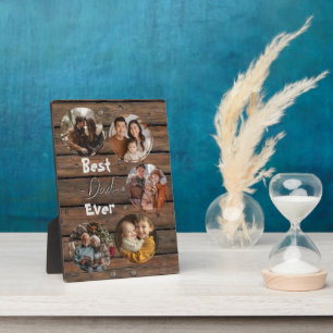 Best dad ever wooden background old rustic plaque