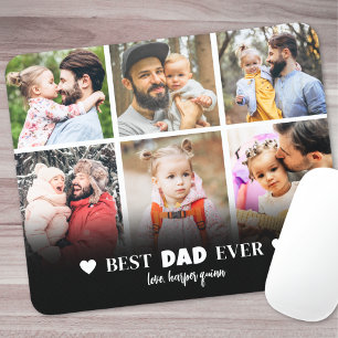 Best Dad Family Photo Collage Mouse Pad