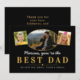 Best Dad Father’s Day Gift from Kids Photo  Holiday Card