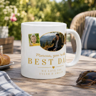Best Dad Father’s Day Gift from Kids Photo Large Coffee Mug