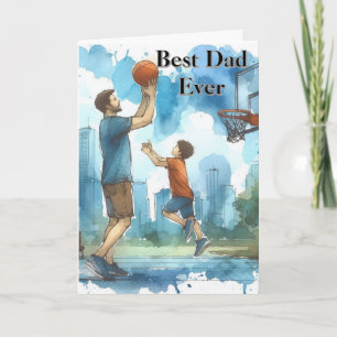 Best Dad Father's Day Basketball Card
