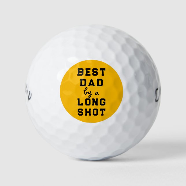 Best Dad Father's Day Gift Golf Balls (Front)
