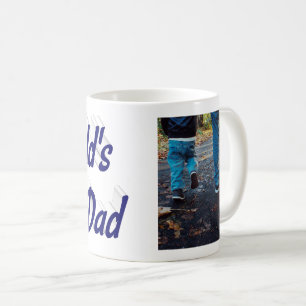 Best Dad Fathers Day photo dark blue text Coffee Mug