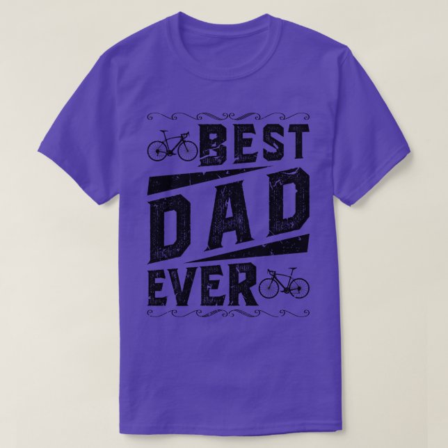 Best Dad Fathers Day Road Bike Cycling T-Shirt (Design Front)