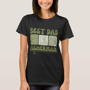 Best Dad Fisherman – Earthy Box Art with Fishing T-Shirt