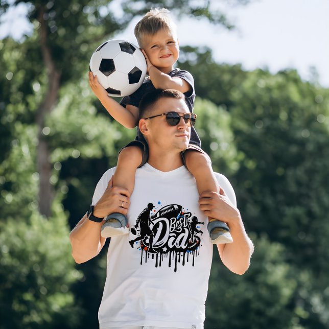Best Dad Football father and son, graffiti T-Shirt (Creator Uploaded)
