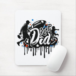 Best Dad Football father and son Mouse Pad