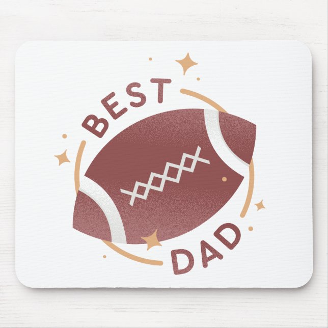 Best Dad Football  Mouse Pad (Front)