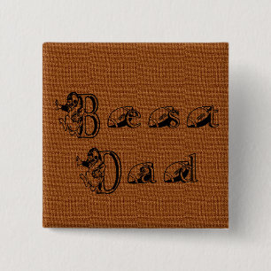Best Dad Football Text 15 Cm Square Badge