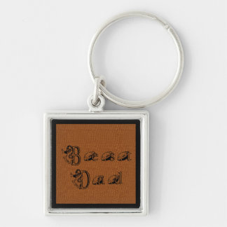Best Dad Football Text Key Ring
