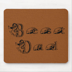 Best Dad Football Text Mouse Pad