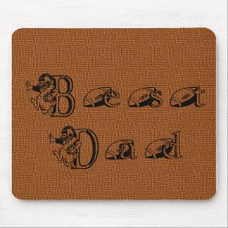 Best Dad Football Text Mouse Pad