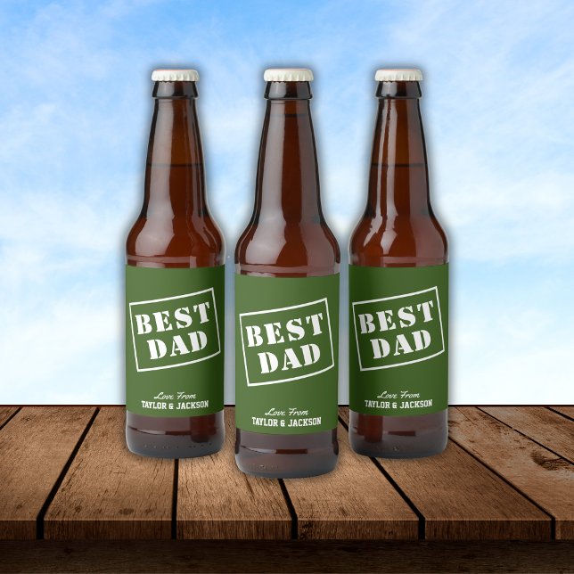 "BEST DAD" From Kids Beer Bottle Label (Creator Uploaded)