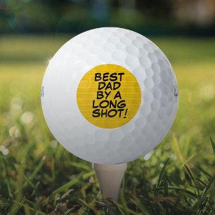 Best Dad Fun Retro Comic Book Fathers Day Golf Balls
