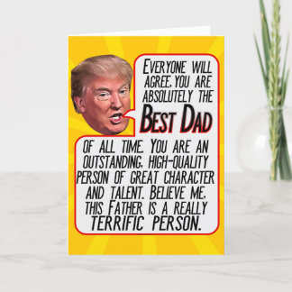 Best Dad Funny Donald Trump Fathers Day Card