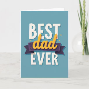 Best Dad Golden Script Card