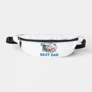 Best Dad Golf Cat Hug Cute Vector Design_1 Bum Bags