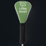 Best Dad Golf Head Cover<br><div class="desc">Best Dad gift featuring high praise for the dad who plays golf. Use tool to easily change green background to another colour.</div>