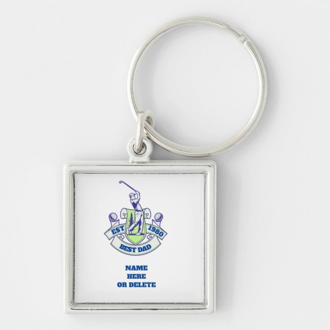 BEST DAD GOLFER KEY RING (Front)