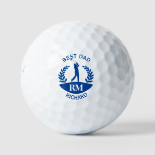 Best Dad Golfer Monogram First Name Golf Balls
