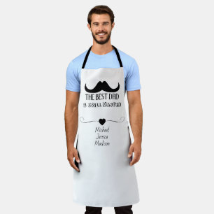 Best Dad grill master Father's Day Custom name Apron
