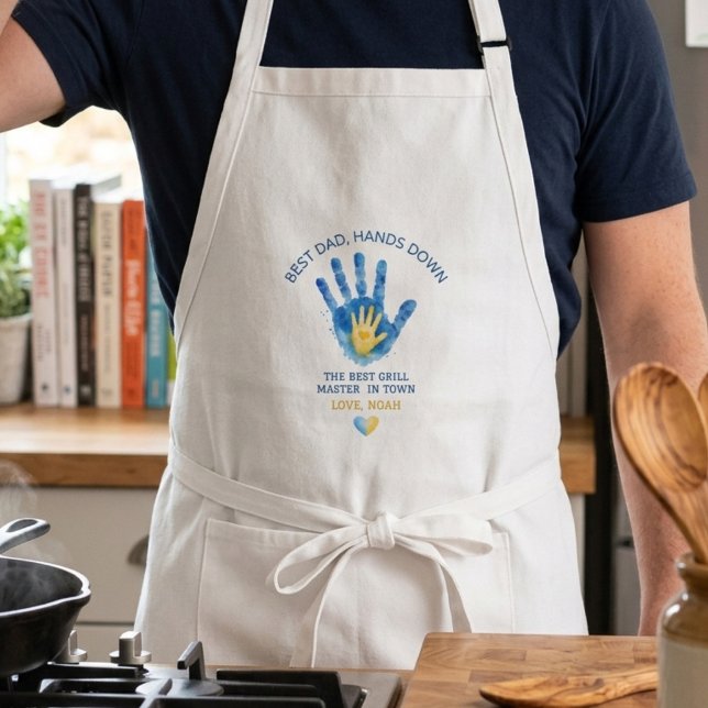 Best Dad Hands Down Official Grill Master Gift Standard Apron (Creator Uploaded)